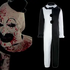Movie broken soul clown cosplay costume, halloween horror cosplay costume