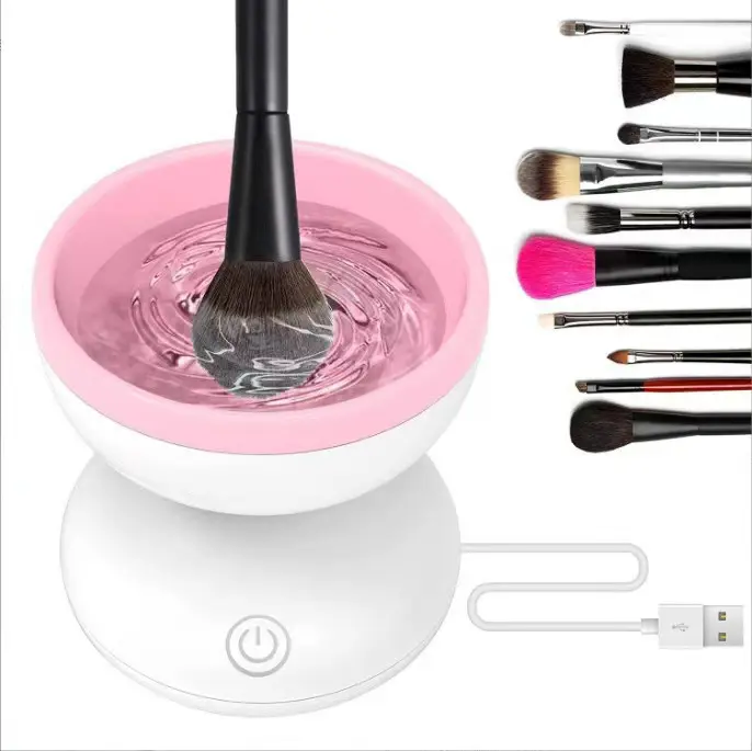Makeup Brush Cleaner Machine-Professional Electric Make up Brushes Cleaner Cleanser Solution for Kabuki Foundation Liquid Powder Face Makeup Self Tanner Brush,Gifts for Women Stocking Stuffers