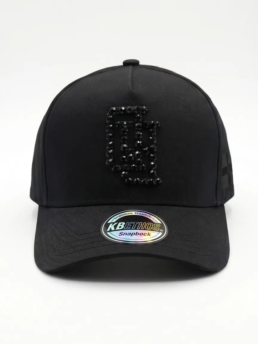 Rhinestones DOMINICAN 'Upside Down RD Logo' A-Frame Snapback Hat