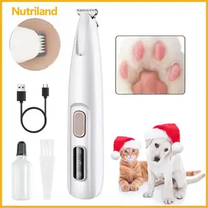 2026 New Pet Trimmer for dogs and cats,Waterproof Rechargeable Pet Shaver with LED Light, 18mm Widen Blade,Multifunctional Pet Hair Clippers for Paws Eyes Ears Face Rump,dog stuff,cat paw trimmer dog cat USB Rechargeable dog paw cleaner pet clipper