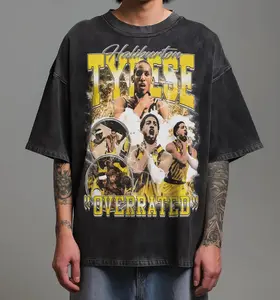 Vintage Tyrese Haliburton OVERRATED Pacers Graphic Tee, Homage Retro Classic Graphic Bootleg Unisex Sport Gift, Basketball Lover Shirt, Sport Tee