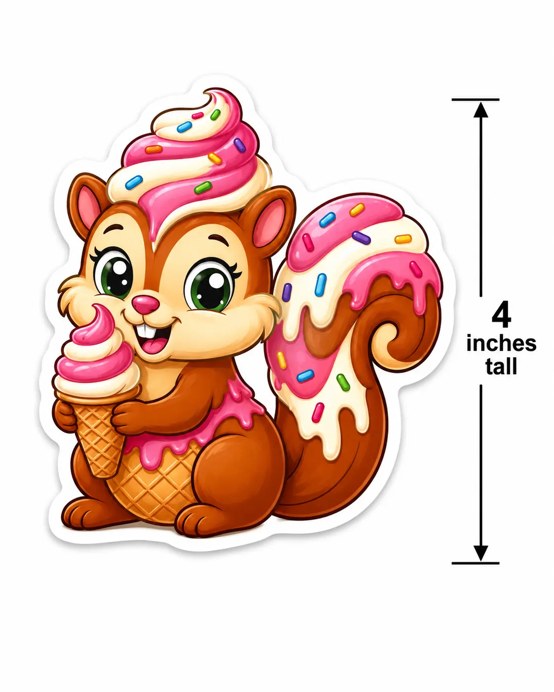 Soft Serve Squirrel Sticker