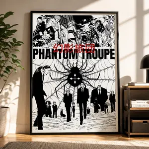 HxH Anime Poster |   Hunter x Hunter Phantom Troupe Canvas Wall Art for Dorm, Bedroom & Game Room