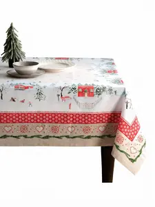 Maison d' Hermine Table Cloth 100% Cotton Tablecloth Reusable Decorative for Dining Kitchen Room Farmhouse Home Easter Decorations