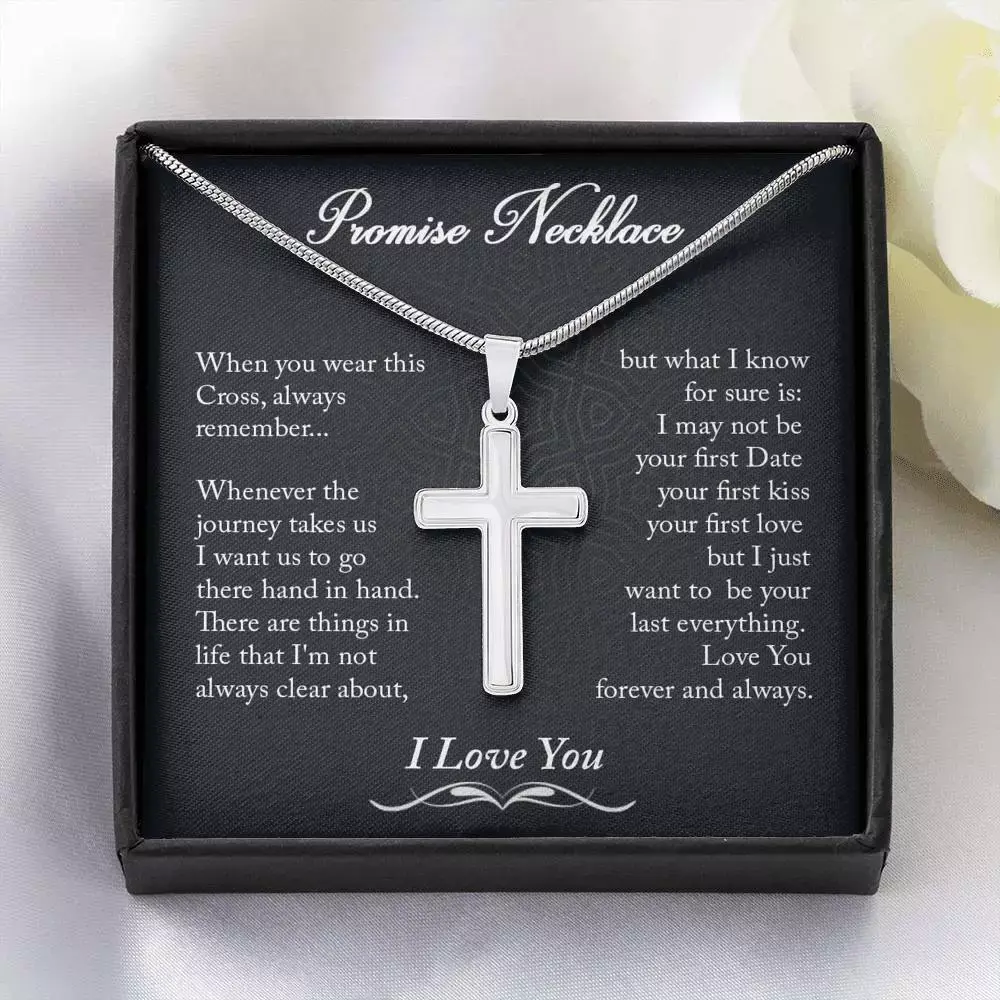 Promise Necklace for Him, Promise Necklace for Boyfriend Long Distance Gift, Valentine Gift From Wife, Necklace For Husband, Gift For Husband Birthday Christmas Wedding Day