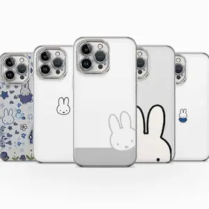 Miffy Bunny Phone Case, Kawaii Rabbit Cover for iPhone X, 11, 12, 13, 14, 15 & more – SS Galaxy S21 to S25 Ultra, Plus with Suction