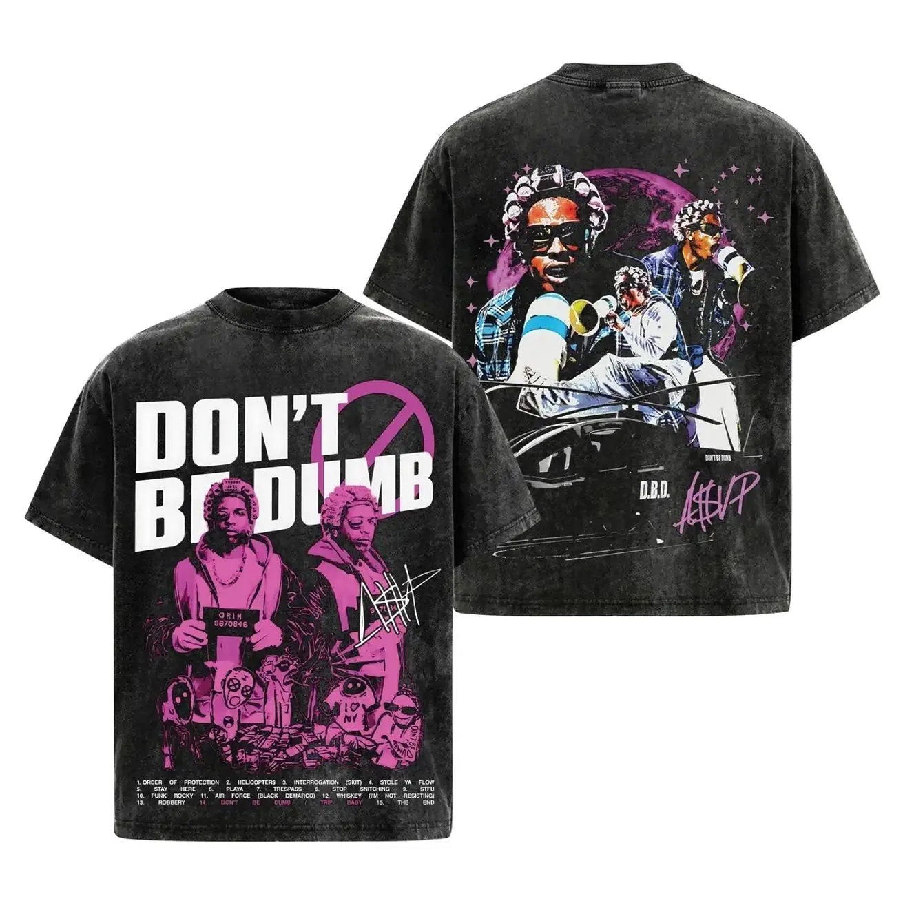 Asap “Don’t Be Dumb” Tour 2026 Premium Cotton T-Shirt, Flacko Fan Merch, Don’t Be Dumb Album Graphic Tee, Asap Mob Streetwear Shirt, Hip-Hop Aesthetic Tee, Gift for Rap Music Lovers. FF6