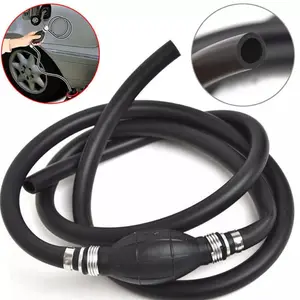 3/8" Fuel Gas Hose Line Assembly Rubber with Hand Bulb Primer Bulb, Universal fits for Car Marine Outboard Boat Marine RV Motor Caravans - 6ft