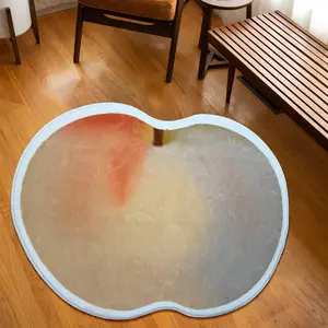 1pc Impressionist Apple Pattern Imitation Cashmere Rug—Soft & Comfortable, Suitable for Bedroom, Bathroom, Living Room, Kitchen, Multi-Size Options, Perfect for Fruit Lovers