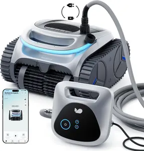 (2026 Upgrade) BUBLUE C20H Gen2 Pool Vacuum for Inground Pools, Corded & Cordless Hybrid Pool Cleaner Robot with Smart Navigation, APP Control, Clean Floor/Waterline for Pools Up to 1615 Sq.Ft, Silver