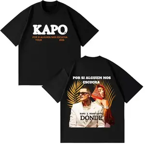 Kapo Por Si Alguien Nos Escucha Album Tour 2026 T-Shirt, Vintage Rap Graphic Style, Latin Music Fan Apparel, Oversized Streetwear Fashion Gift