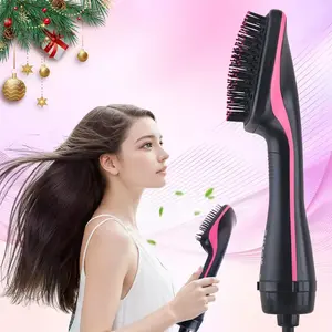 Comfortable Comb Design Multifunctional Hair Dryer, Two-In-One Brush and Straightener, Negative Ion Hairbrush, Fast Drying Tool, Thermal Straightening Brush