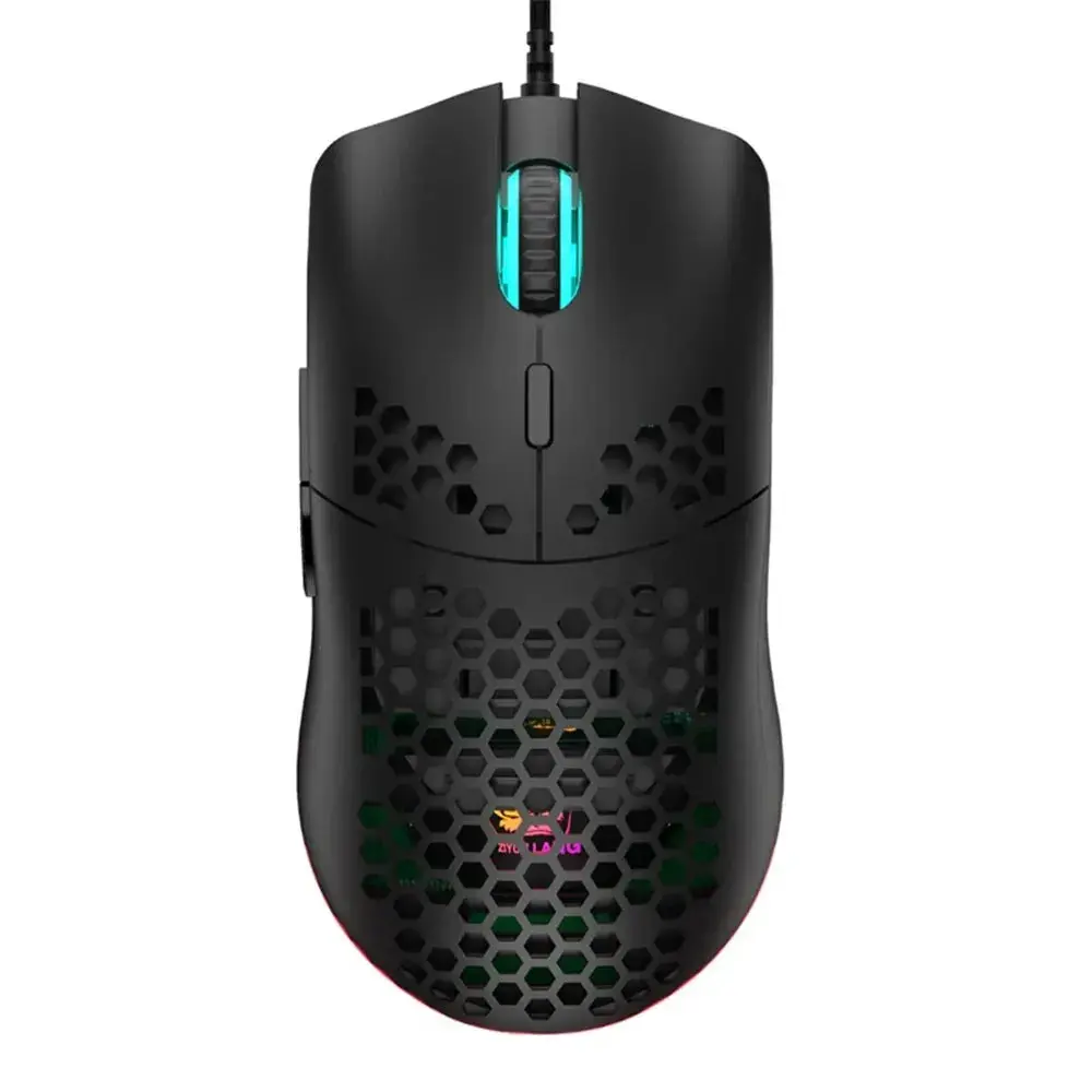 M1 Wired Lightweight Gaming Mouse 69g Ultralight Honeycomb Shell RGB Chroma Backlit 6400 DPI for Gamers PC and Laptop