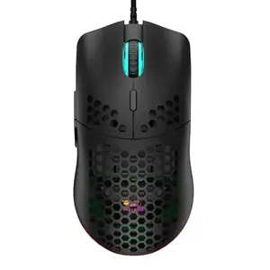M1 Wired Lightweight Gaming Mouse 69g Ultralight Honeycomb Shell RGB Chroma Backlit 6400 DPI for Gamers PC and Laptop