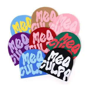 Y2k Spider Beanie Hat Wool Acrylic Knit Skull Cap Winter Warm Streetwear MEA Design Hats for Women Man Teenagers