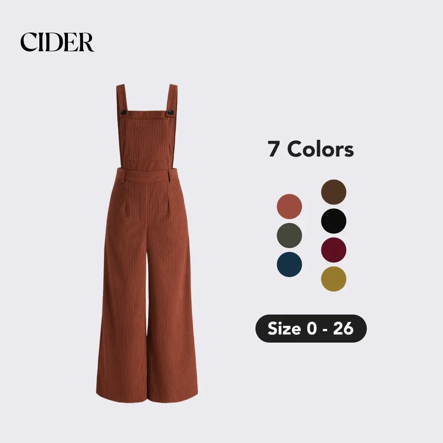 Cider Red Corduroy Jumpsuit Cider Red Corduroy Jumpsuit