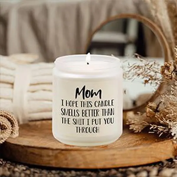 Lavender Scented Aromatherapy Glass Candle - Smokeless Durable Soy Wax Mixture, 48h Burn Time, Daily Casual Home Decor Freshener, Ideal Gift for Moms (Mother's Day, Children's Day)