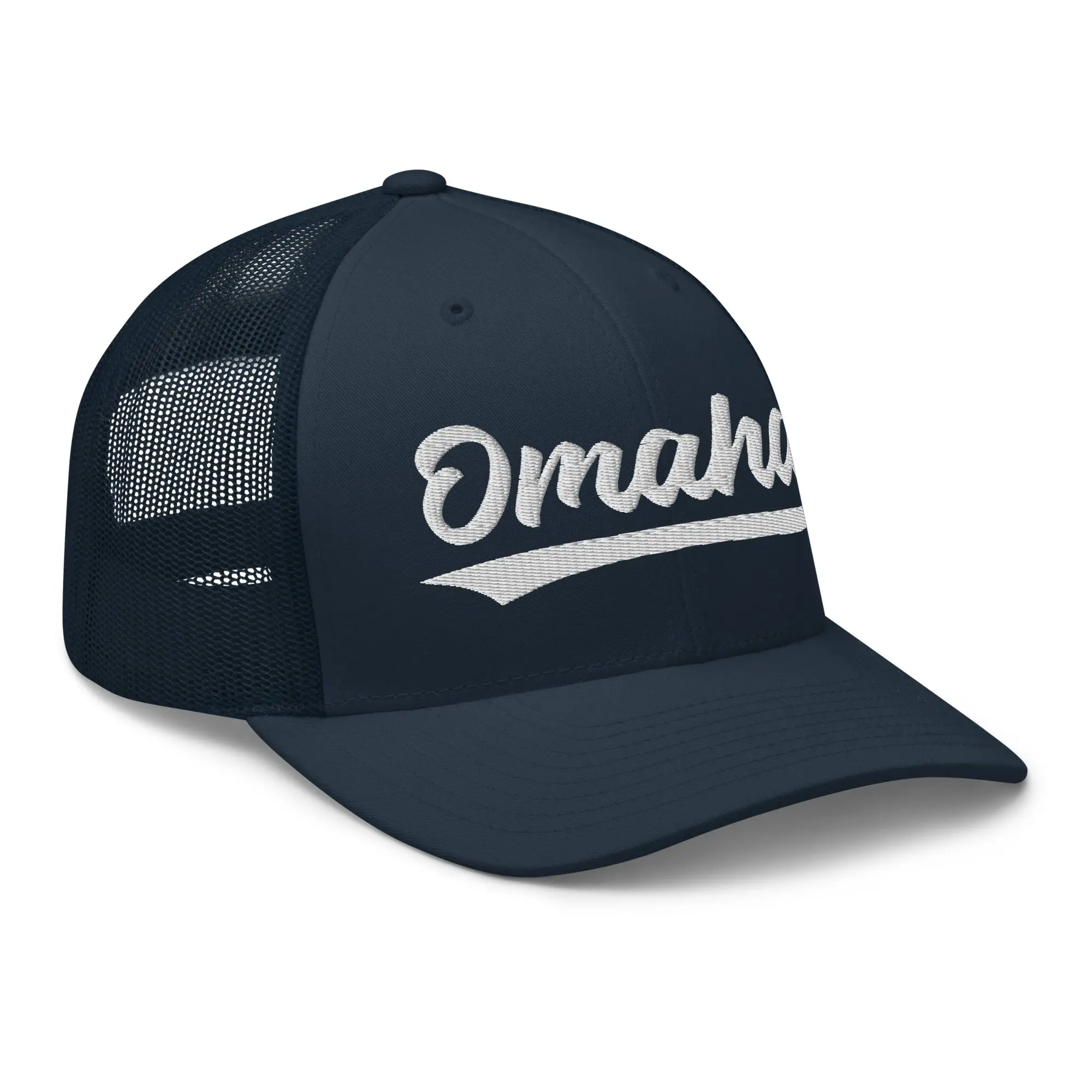 2266 Vintage Trucker Hat | Western Hats Men Women Trendy Snapback Vintage Omaha Sports Script Retro Omaha Trucker Cap Hat  main image 4