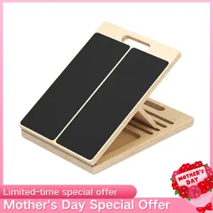 Heavy Duty Adjustable Wooden Slant Board Home Fitness Calf Ankle Heel Stretch Trainer for Squats Leg Flexibility Equipment