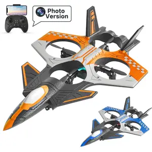 RC airplane for Kids with Camera, VTOL Vertical Take-Off & Landing RC Airplane, 4 Motor  Power Foam Aircraft, 360° Flip Stunts, 2.4GHz Easy Control, Indoor Outdoor Flying Toy, 30 Min Battery, Suitable for Children Aged 8-12 Christmas,New yeargift TongLi