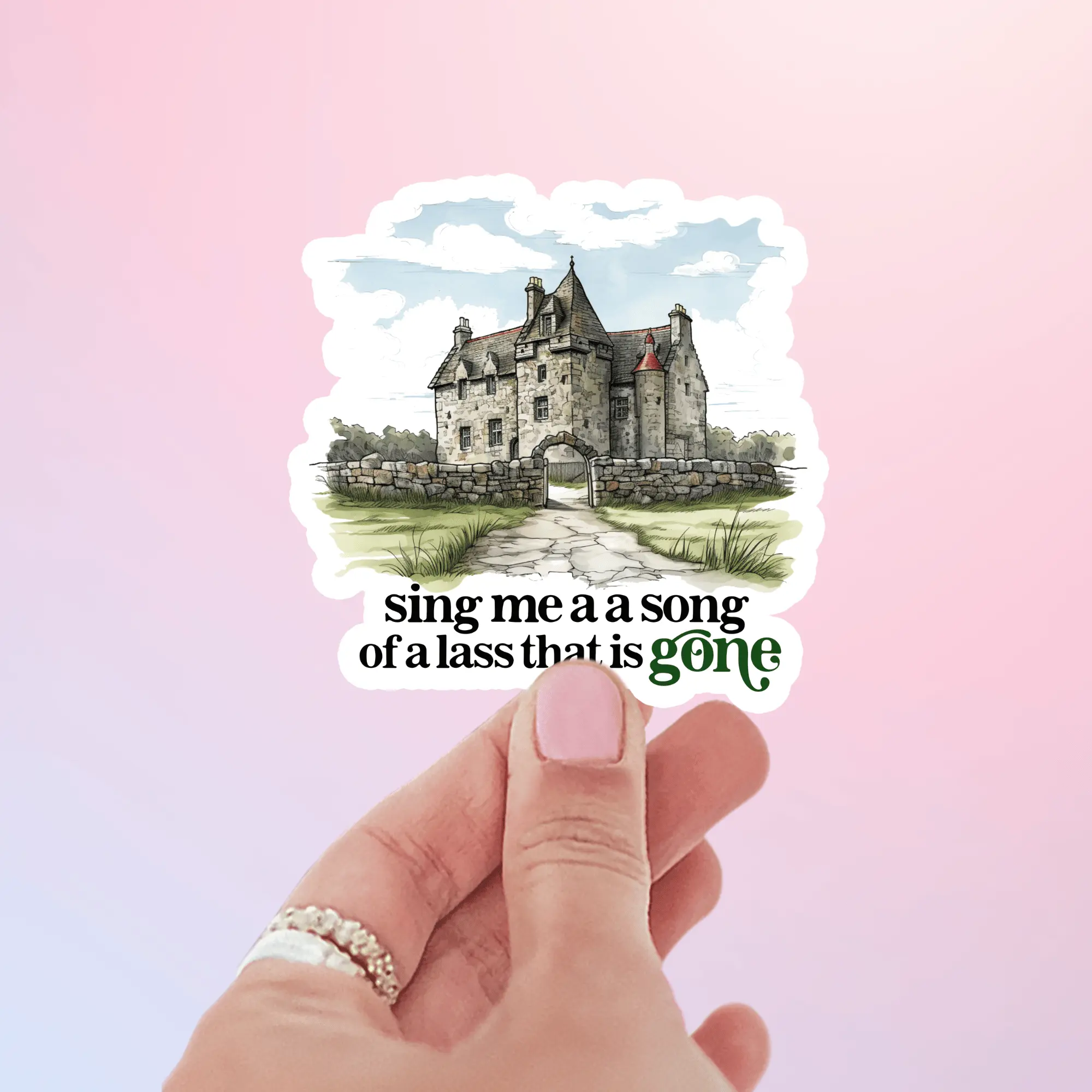 Outlander Lallybroch Sticker - A Lass that is gone