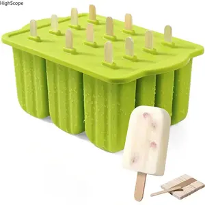 Silicone Popsicle Molds Set – DIY Ice Pop Maker with 50 Popsicle Sticks, Homemade Frozen Treats for Summer Fun