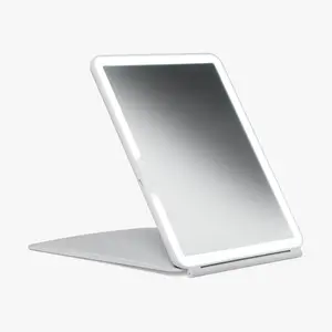 Vanity Planet Pose LED Travel Mirror 2.0 – Compact Portable Mirror with Adjustable LED Lighting for On‑the‑Go Beauty