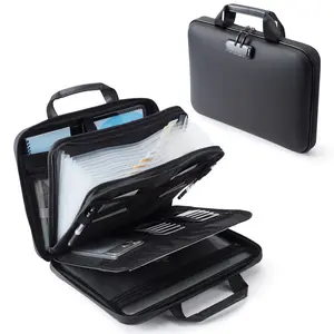 Document Box Fireproof with Lock, Waterproof Fire Safe Hard Case File Box, Portable Important Document Storage Organizer Bag for Homeowners Office & on the Go