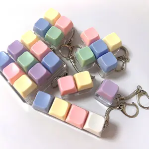 Keyboard Keychain Fidget Toy for Adults – Stress Relief Clicker Bulk, Anxiety ADHD Sensory Toys, Office Decompression Gifts (Macaron Colors)