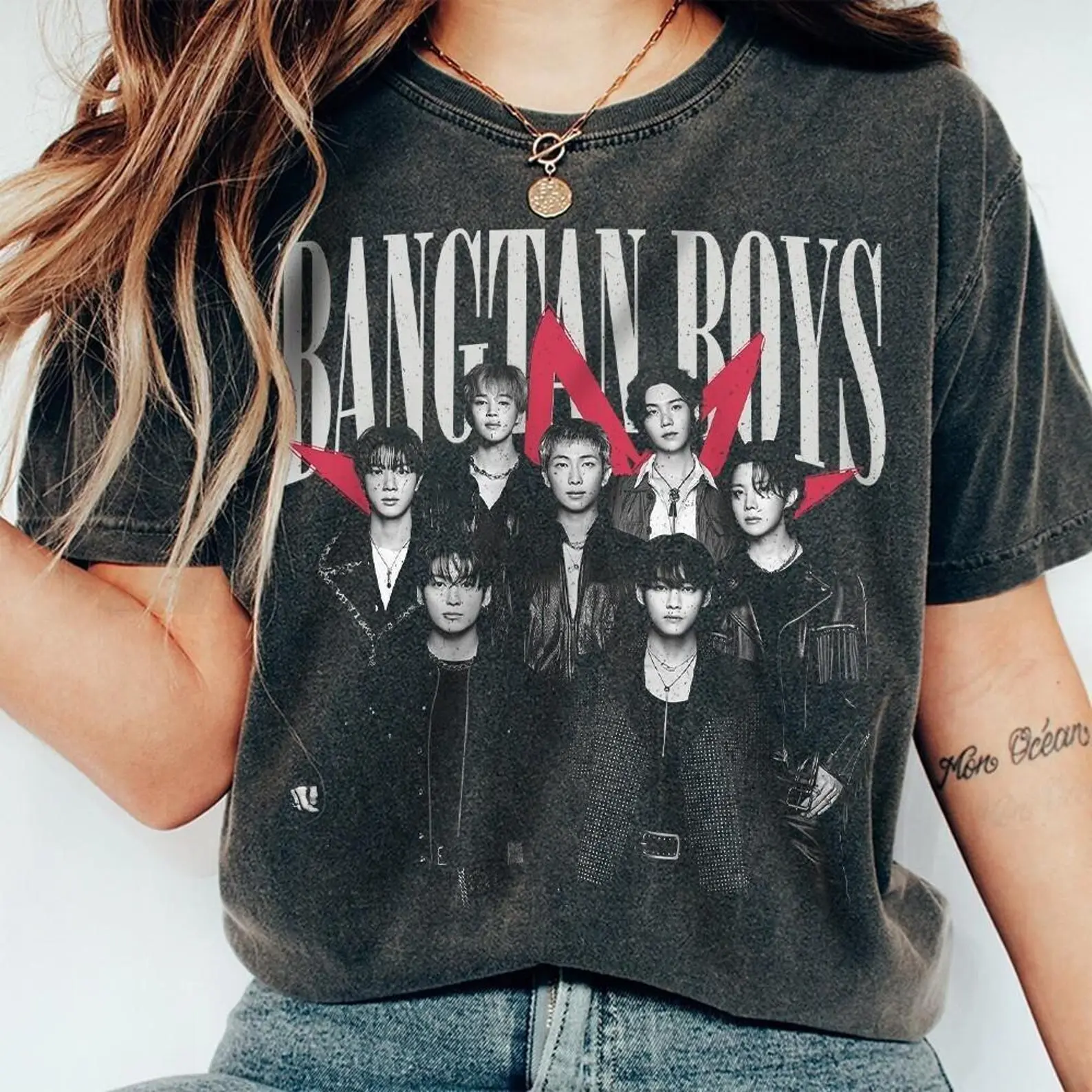 Vintage Seven Comfort Colors Shirt, Bangtan Kpop Merch, Retro 90s Shirt, Gifts For Fans