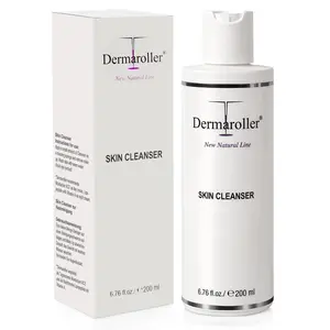 Dermaroller New Natural Line Skin Cleanser - Aloe Vera, Coconut Glucoside, Orange Peel Oil - Gentle, Deep Pore Cleansing & Moisturizing - Removes Makeup, Preps Face for Follow-Up Care - 6.76 fl oz Facial Skincare