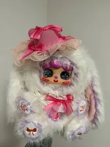 【YDM】MIGO Rose Tea Party 600% Plush doll Box，Bunny Plush Dolls，Soft Furry Collectibles，Backpack or clothing decoration，Stuffed Animal