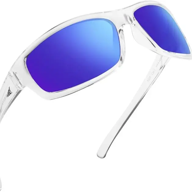 F: Frame: Gloss Crystal/Lens: Smoke -Cobalt Mirror