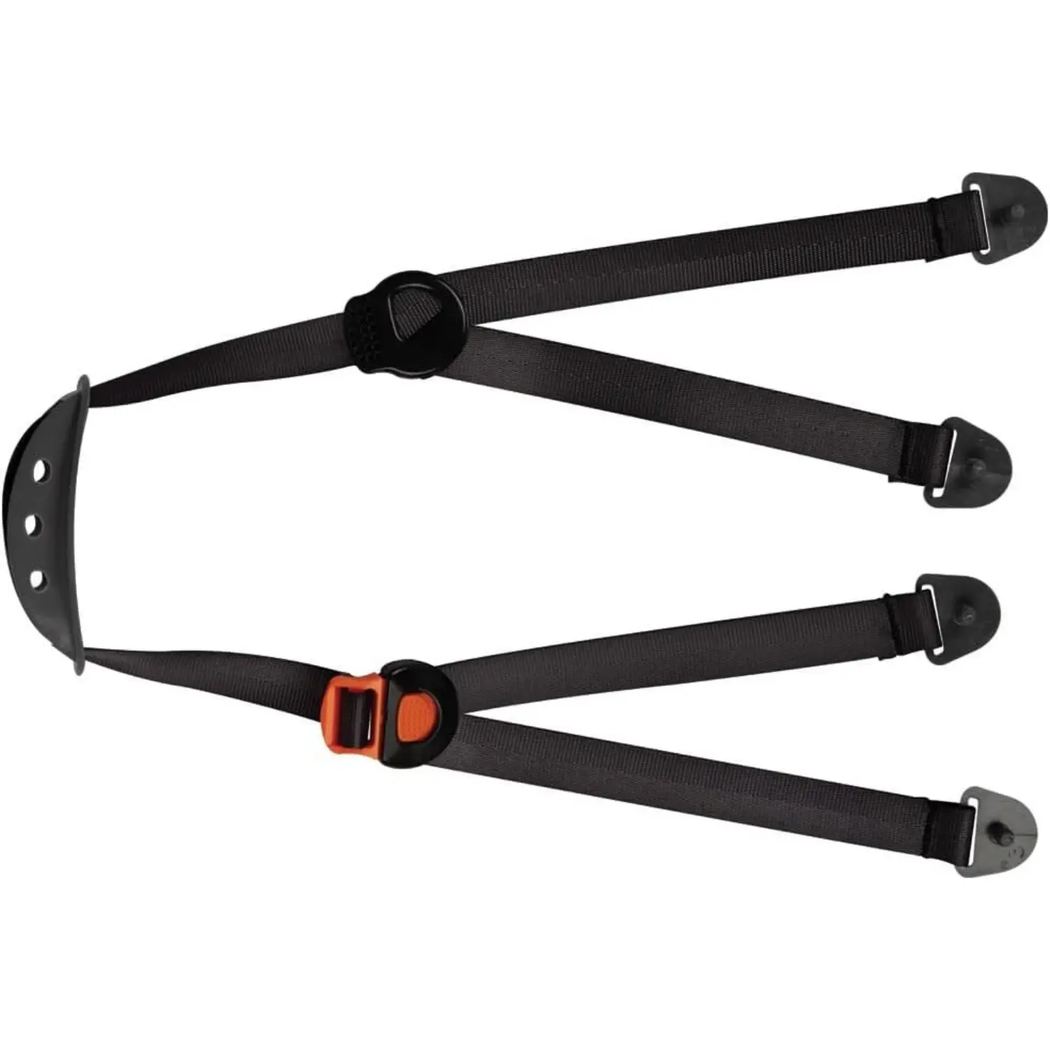 Hard Hat Chin Strap 4 Point Adjustable Replacement Nylon Safety Helmet Strap with 4 Attachment Clips Detachable Secure Fit for Construction Work