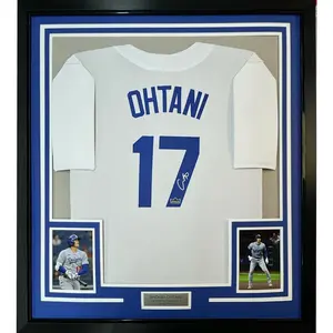 No Framed Facsimile Autographed Shohei Ohtani White Reprint Laser Auto Baseball Jersey