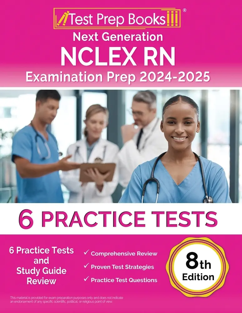 USED-Next Generation NCLEX RN Examination Prep 2024-2025: 6 Practice Tests and Study Guide Review [8th Edition] by Morrison, Lydia (Paperback)