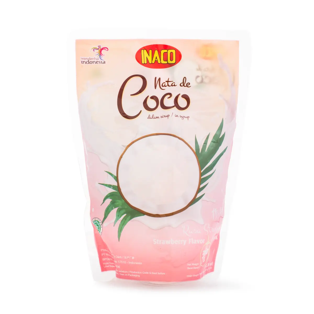 INACO Nata De Coco Strawberry Flavor 360 g