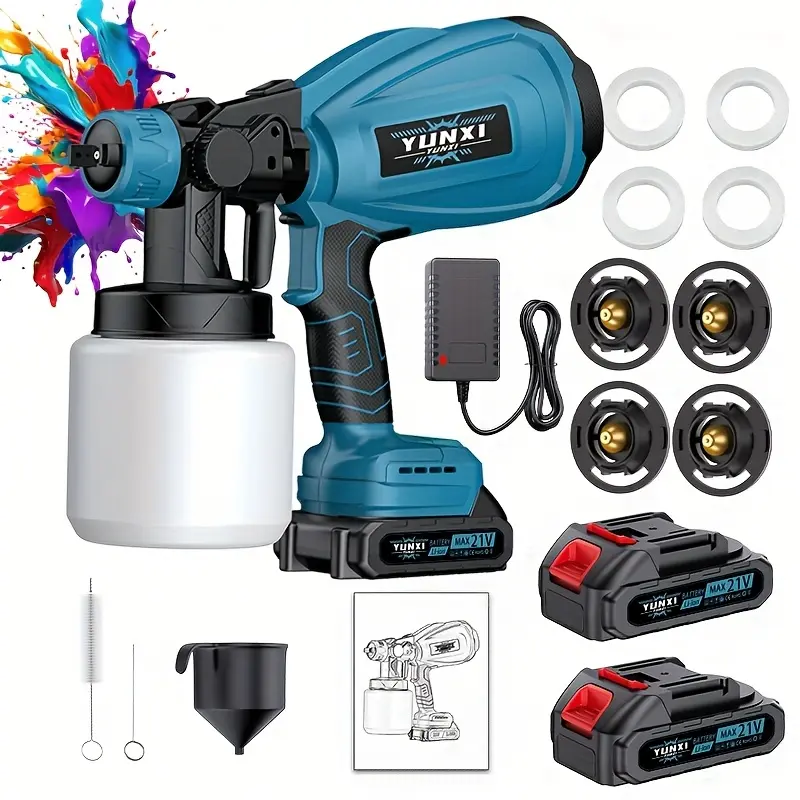Yunseity 21V Brushless Impact Wrench & Drill Combo – 350N Torque, 2 Batteries, LED Light