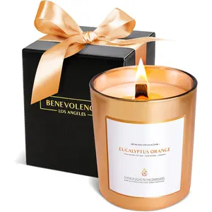 Benevolence  Candles  Eucalyptus  Orange  Wood  Wick  Candles ,  Soy  Scented  Candles  for  Women |  8  Oz  Scented  Candles  for  Home  Scented |  Eucalyptus  Candles |  Christmas  Candles |  Men  Candles ,  Bathroom  Candle Benevolence LA