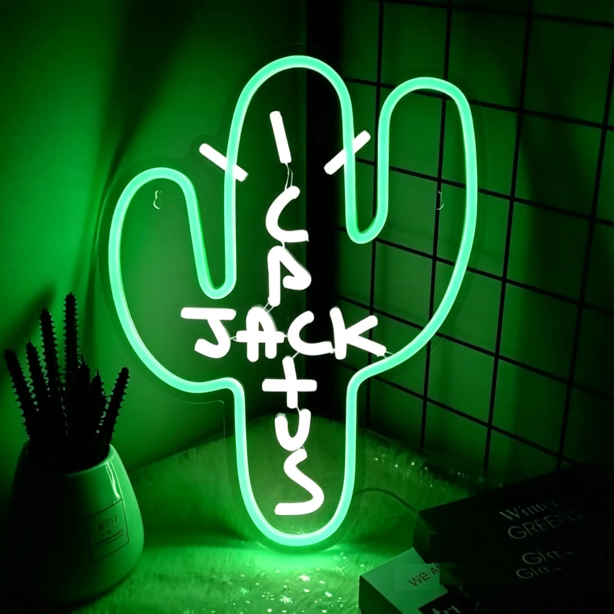 Cactus-Shaped Decorative Light, USB-Powered with Dimmer Switch, Ideal for Parties, Office, Bedroom, Living Room, Height 11.8 Inch