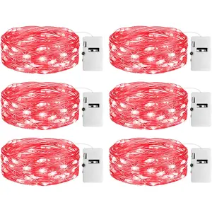 Household daily necessities 6 Pack Fairy Lights with Timer Battery Operated, 3 Modes 7ft Mini Twinkle Lights Waterproof, 20 LED Bulk String Light for Mason Jars Christmas Decoration Wedding Table Centerpieces