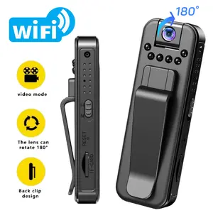 1080P Portable Camera, Video Recording Camera, Outdoor Sports Action Camera with 180° Rotating Lens & Wide Angle, WiFi Selfie Camera with Back Clip Design, USB Rechargeable Helmet Cam for Hiking, Cycling, Skateboarding, Wearable Recording Camera