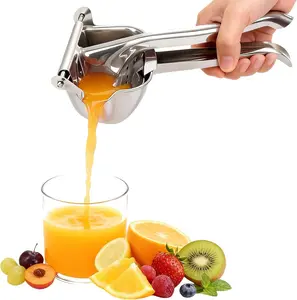 Lemon Squeezer Stainless Steel with Premium Quality Heavy Duty Solid Metal Squeezer Bowl - Large Manual Citrus Press Juicer and Lime Squeezer Stainless Steel