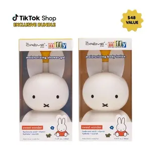 The Crème Shop x Miffy Sweet Wonder Collection Hydrating Body Lotion & Shower Gel Bundle with Hyaluronic Acid Vitamin C Gentle Nourishing Strawberry Fragrance Cream Moisturizing Set Daily Moisturize Moisturizer Moisture