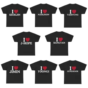 I Love Bangtan Shirt Retro I Love Bangtan Members Graphic Tee Kpop Boy Band Shirt Unisex Gift for Men & Women