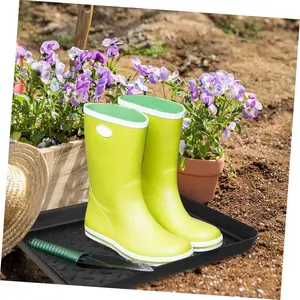 2pcs Shoe Tray Boot Mats for Indoor Entryway and Outdoor Use, Plastic Floor Trays with Raised Edge to Hold Dirt and Water, Multi Purpose Design Easy to Clean and Store, Suitable for Farm Garden Garage and Construction Work Areas