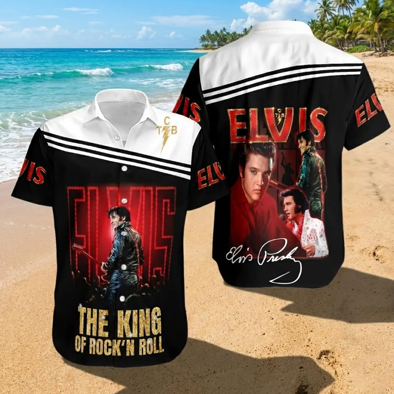 Elvis Presley Hawaii Shirt, Elvis Shirt, Elvis Presley Hawaiian Shirt, Summer Hawaiian Shirt, King Of Rock And Roll Shirt Gift for Elvis Fan