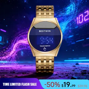 【Jumpstart sale】Touchscreen Racing Sport watch Luxury Mens Racing Sport ​Iridescent diamond-shaped mirror surfacet WatchMultifunction Chronograph  Stainless Stee! Casual Business Stvle Perfect Giftfor Him fashionable wristwatch time display