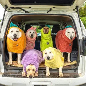 DERPY CHAPPY Premium Dog Towel Robe & Bathrobe │ For Drying Dogs After Baths, Swims & Rainy Walks │ Add to Cart  Buy Now  Microfiber Dog Bath Towel Robe │ Ultra‑Absorbent, Fast‑Drying & Adjustable Extra‑Warm Coat  │ Made in Korea