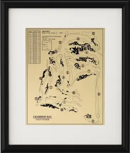Chambers Bay Golf Course Outline (Print)